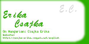 erika csajka business card
